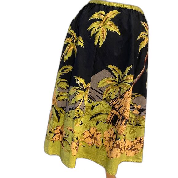 3 Piece McNaughton JPR Skirt 2 Top Set Tropical Palm Trees Sequins Green XL NEW - Picture 15 of 16